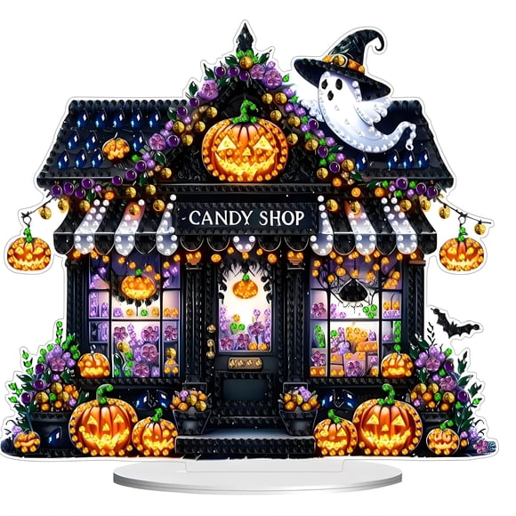 Kit de pintura con diamantes JJFox DIY para mesa, caramelos de Halloween
