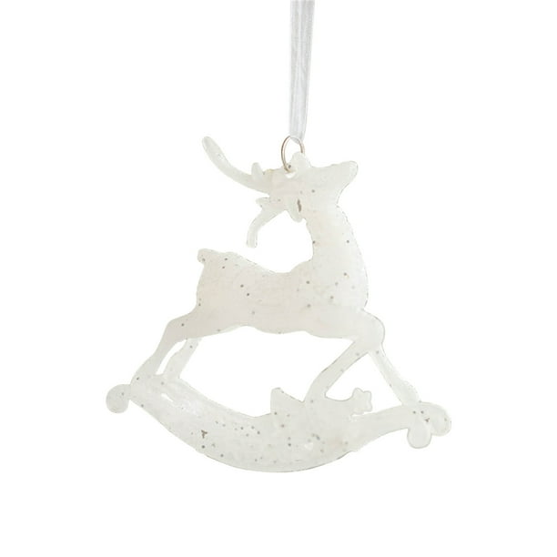 Pendiente de Cordero Navideño, Figura de Cordero, Adornación Árbol Navideño, Pendiente Estelar, Acero Inoxidable, Base de Madera, para Dormitorio, Pendiente de Cordero de Cristal, Figura de