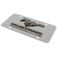 thumbnail image 3 of Ford Dual Logo Mustang License Plate (Chrome), 3 of 5