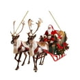 thumbnail image 2 of 7.3Inch Deer Sleigh Statue - Christmas Decor Santa Riding in a Sleigh with Reindeers 2D Acrylic Christmas Decorations Desktop Ornament & Christmas Gifts, 2 of 8