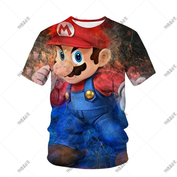 Disfraz de Super Mario para niños, camiseta de verano, camiseta de Cosplay de Mario Brothers Fantasy Super Mario para niños, camiseta deportiva de moda Top150 heqiyong CONDUJO