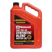 Motorcraft Synthetic Blend Motor Oil, 5W-20 - A premium-quality motor oil specifically developed for Ford Motor Company vehicles, 5 quart jug, sold by each