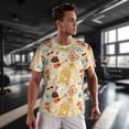 thumbnail image 3 of Wukai Summer Travel Print Men's Short-Sleeved Mesh T-Shirt,Quick-Dry Short Sleeve Workout T-Shirt-, 3 of 8