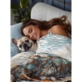 thumbnail image 3 of Sea Turtle Coastal California King Size Flat Sheet, Wrinkleproof & Fadeproof Cooling Flat Bed Sheet Only, Nautical Summer Beach Starfish Breathable Soft Bedding Top Sheets 108 x 98 Inches, 3 of 8