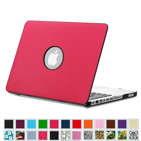 Fintie MacBook Pro 13 Case (Non-Retina) with PU Leather Coated Plastic Hard Cover Snap On Protective Cover,