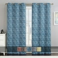 thumbnail image 3 of Royal Tradition Lenox Abstract Thermal Room Darkening Curtain Panels (Set of 2) - 76x96 - Chocolate, 3 of 6