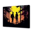 thumbnail image 1 of Póster de lienzo con una pareja caminando de la mano por el bosque al atardecer, decoración para dormitorio, paisaje deportivo, decoración para oficina, regalo, estilo marco, 20 x 30 cm, 1 of 8