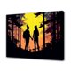 thumbnail image 1 of Póster de lienzo con una pareja caminando de la mano por el bosque al atardecer, decoración para dormitorio, paisaje deportivo, decoración para oficina, regalo, estilo marco, 30 x 45 cm, 1 of 8