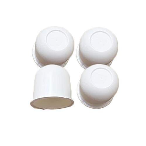 Automotive Authority LLC 4 Roue de Remorque Blanche Moyeu de Moyeu Capuchon Central Diamètre 3.125 Pouces Remorque de Voyage, Véhicule Récréatif RV (Blanc)