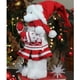 Northlight 13.5" Blanc et Rouge Fille Santa Ours en Chandail de Cerf Décoration de Noël Figure – image 3 sur 5