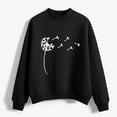 thumbnail image 4 of CEHVOM Femmes Mode Décontractée Imprimé Col Rond Ample Manches Longues Hauts Courts Blouse Chandails Sans Capuche Liquidation, 4 of 5