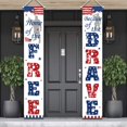 thumbnail image 2 of Moocorvic 4th of July Decorations Patriotic Decorations Sign Banners Red White And Blue Decorations Bunting Banner for Independence Memorial Veterans Day Outdoor Indoor Yard, 2 of 2