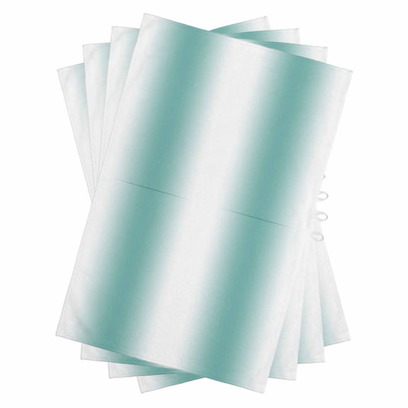 Aqua Teal White Ombre Kitchen Towels Set of 4, Water Absorbent Dish Towel, Modern Abstract Art Farmhouse Gradient Decorative Hand Towels - Quick Drying Cloth for Cooking Baking, 18x28 Inch