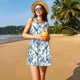 thumbnail image 3 of Balery Vintage Floral Birds Vestidos de verano para mujer con estampado: vestido holgado sin mangas, vestido playero informal y cómodo para días calurosos., 3 of 7