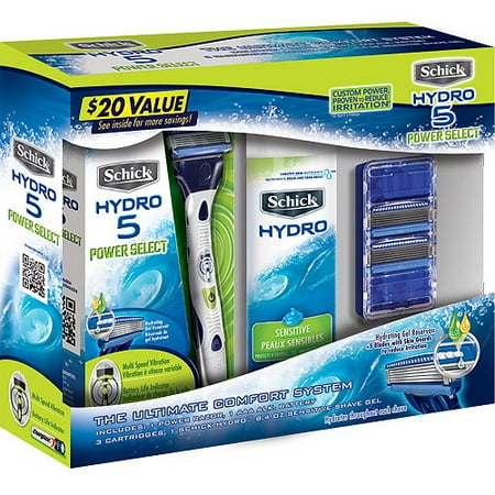 Schick Hydro 5 Power Select Razor Gift Pack, 4 pc