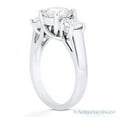 thumbnail image 3 of Round Brilliant Cut Charles & Colvard Moissanite 3-Stone Engagement Ring in 14k White Gold, 3 of 4