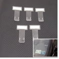 thumbnail image 2 of 5 piezas de soporte para boletos de estacionamiento, soporte para boletos de estacionamiento, plástico adhesivo, transparente, 2 of 5