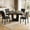 Dark Gray-A, variant on Leovanni Modern 48" 5-Piece Solid Wood Dining Table Set with 4 Upholstered Chairs, Rectangular Kitchen & Dining Room Set, Natural