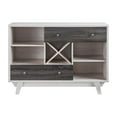 thumbnail image 1 of Bowery Hill Mid-Century Wood Multi-Storage Buffet in White Oak, 1 of 8