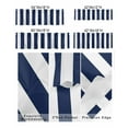 thumbnail image 2 of Curtain Valance for Windows Nautical Navy Blue White Stripes Kitchen Valances Rod Pocket Short Curtains,Simple Geometric Art Window Treatment Panel for Living Room Bathroom Bedroom 42x18in, 2 of 8