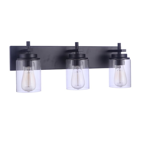 Reeves 3 - Light Flat Black Black Incandescent Glass And Steel
