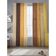 thumbnail image 2 of Farmhouse Yellow Brown Sheer Curtains 84 Inch Length 2 Panels Set, Retro Vintage Wood Voile Window Treatment Rod Pocket Curtains Sheers Drapes for Bedroom/Living Room/Kitchen 52"x84"x2, 2 of 7