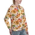 thumbnail image 6 of Uemuo Sunflowers Pumpkins And Autumn Leaves Pattern Women's Hoodie with Eye-catching Drawstrings- Casual Pullover Hoodie with Kangaroo Pocket, Stylish Hooded Sweatshirt-X-Large, 6 of 7