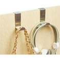 thumbnail image 3 of Stainless Steel Over the Cabinet Door Hooks, Space Saver Organizer for Bathroom and Kitchen, Modern Design Towel and Accessory Hooks - 2 Pack Black, 3 of 7