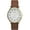 Brown/Gold/White, variant on Timex Women's Modern Easy Reader Beige/Rose Gold 32mm Casual Watch, Leather Strap