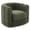 Teddy Velvet | Green, variant on Velvet Swivel Accent Chair, 360° Barrel Lounge Chair with Cloud-Like Padding & Striped Backrest, Modern Round Armchair for Living Room, Bedroom & Office