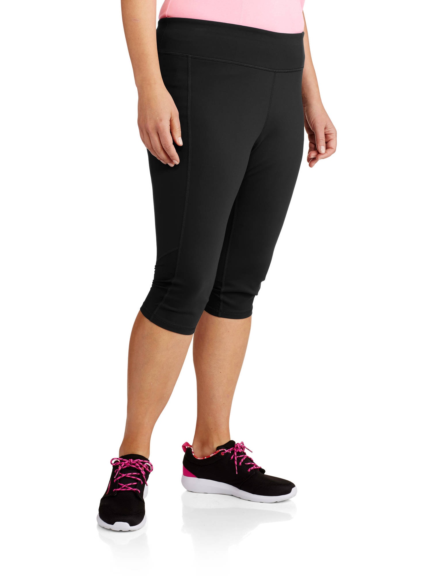 Danskin Now Women's PlusSize Compression Capri with Mesh Detail