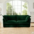 thumbnail image 2 of Newest Modern 2-Seat Sofa Couches for Living Room,2 Seater Sofa,Corduroy Deep Seat Sofa, Upholstered Cushion&Detachable Cover,Comfy Sofa Couch for Small Space,Apartment,Green Corduroy, 2 of 20