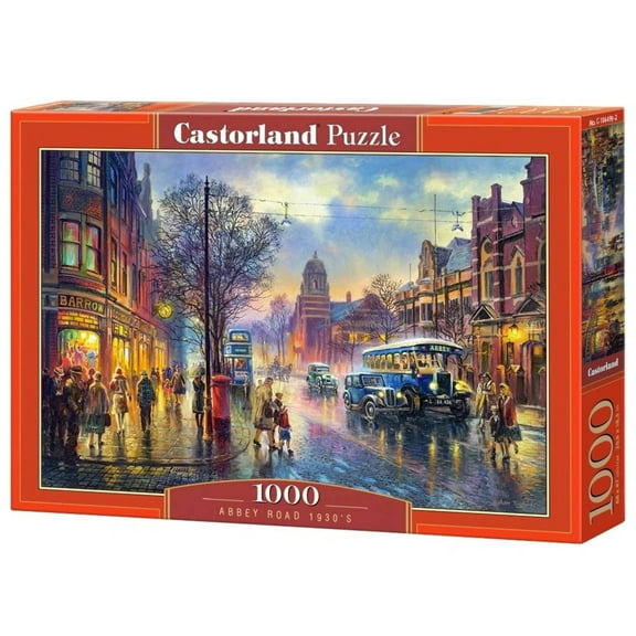 CASTORLAND 1000 Piece Jigsaw Puzzles, Abbey Road, 1930s, London, England, British Empire, Edwardian Era, Adult Puzzles, Castorland C-104499-2