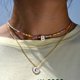 thumbnail image 3 of Gargantilla de cuentas bohemias para mujer, collar de cadena con colgante de 26 letras iniciales, joyería de perlas de concha de moda, accesorios bohemios, 3 of 4