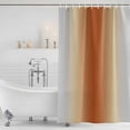 thumbnail image 3 of Burnt Orange Grey Ombre Shower Curtain, Waterproof Shower Curtains for Bathroom, Farmhouse Gradient Minimalist Washable Fabric Bathtub Curtain Set Bath Decor with 12 Hooks Stall 36"x72", 3 of 8
