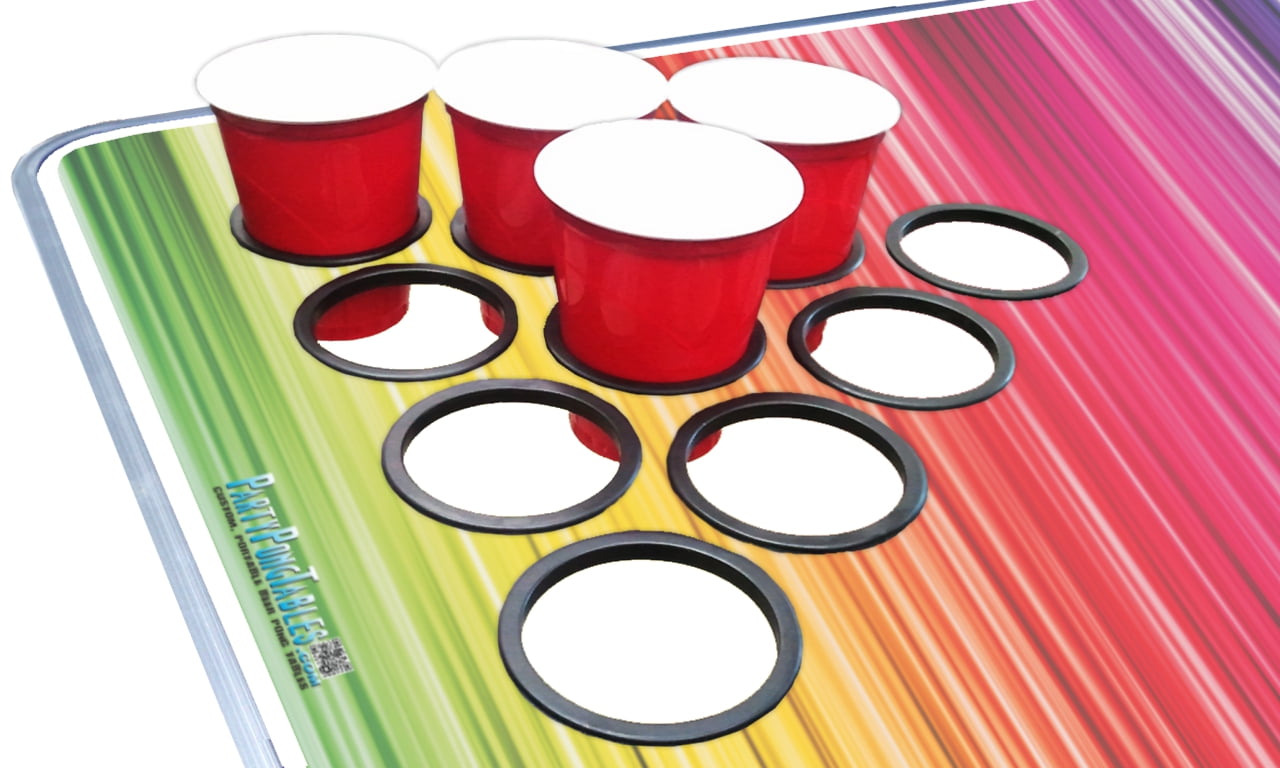 8-Foot Professional Beer Pong Table w/ Cup Holes - Color Spectrum Edition