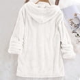 thumbnail image 5 of UAMVSH Fuzzy Fleece Hoodie for Women Plus Size Sherpa Warm Long Sleeve Hooded Pullover Comfy Plush Loungewear Sweatshirts for Winter(X-Large,White), 5 of 7