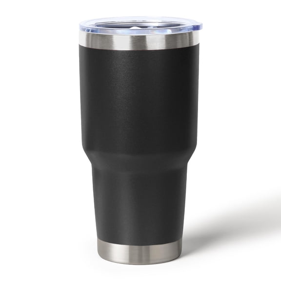 Muka 30 Oz. Stainless Steel Tumbler, Durable Powder Coated Insulated Travel Cup-Black