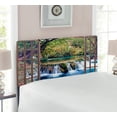 thumbnail image 2 of Waterfall Headboard, Wide Waterfall Deep down in the Forest Seen from a City Window Epic Surreal Print, Upholstered Decorative Metal Bed Headboard with Memory Foam, Twin Size, Multicolor, by Ambesonne, 2 of 4