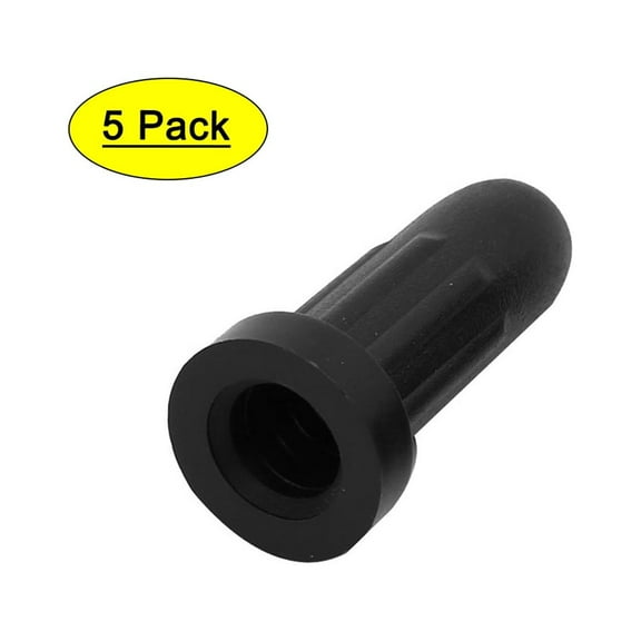 REGALWOVEN 5Pcs 33mmx16mm Caster Stem Socket Sleeve Inserts Caps Black