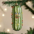 thumbnail image 3 of Christmas acrylic Hanging Ornament, Cute Mini Green Cucumber Pendant with Lanyard, Christmas Tree Decoration,12pcs(B), 3 of 9