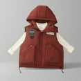 thumbnail image 2 of IVEYRTF Kids Sleeveless Vests Puffer Jacket Winter Warm Coat for Boys Girls Children Lightweight Cold Weather Outerwear Sleeveless Top with Pockets(Wine,9-10 Years), 2 of 7