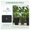 thumbnail image 6 of Rattan Planters 3-Pack, 24 Inch - Black Plastic Flower Pots with Drainage, Indoor/Outdoor Plant Containers, Modern Decorative Planters, 6 of 9