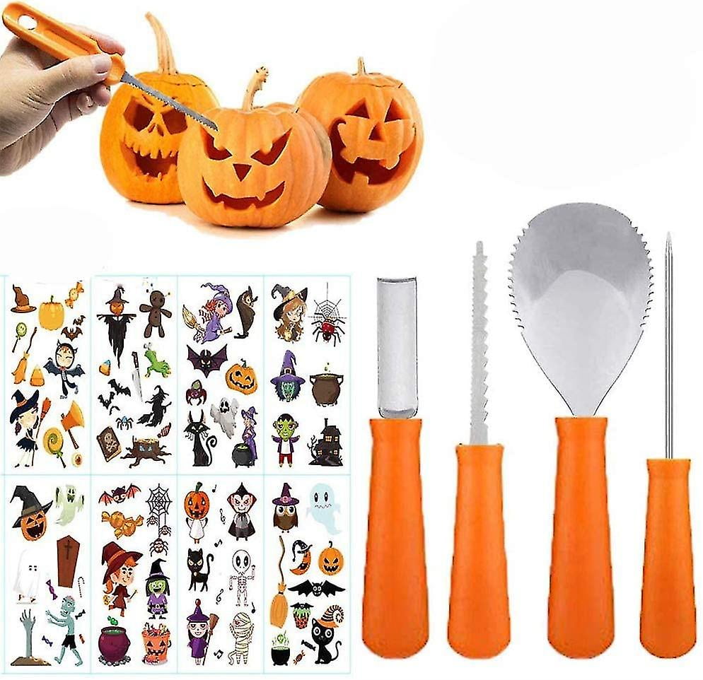 48 Pcs Halloween Pumpkin Carving Kit For Kids Pumpkin Carving Tools 24 Pcs Stainless Steel Pumpkin Carving Stencils 6 Gut Buckets Easy Safe 18 Carving Tools Set For Halloween Decorations - View #12
