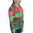 thumbnail image 5 of Kdxio Neon Desert Moon Pattern Kids Boys Girls Zip Up Hoodie 3D Printed Hooded Sweatshirt Hoody Coat with Pocket 7-12 Y-Medium, 5 of 6