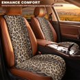 thumbnail image 2 of FOR U DESIGNS Brown Leopard Print Car Seat Covers 2 Pack Automotive Seat Cover Breathable Fabric, Machine Washable, Universal Automotive Seat Cover Fits Sedan SUV Truck Van, 2 of 7
