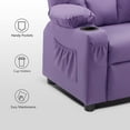 thumbnail image 5 of MCombo Big Kids Recliner Chair with Cup Holders for Toddler Boys and Girls, 2 Side Pockets, 3+ Age Group, Faux Leather 7322 Violet, 5 of 7