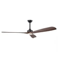 thumbnail image 6 of 60" Farmhouse Walnut 3 Blades Large Ceiling Fan with Dimmable LED Light and Remote Control, 6 of 16