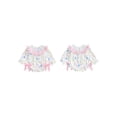 thumbnail image 2 of Miaouyo Newborn Baby Girls Birthday Fall Romper Bow/Balloon Print Letter Embroidery Long Sleeve Ruffled Round Neck Jumpsuit, 2 of 9