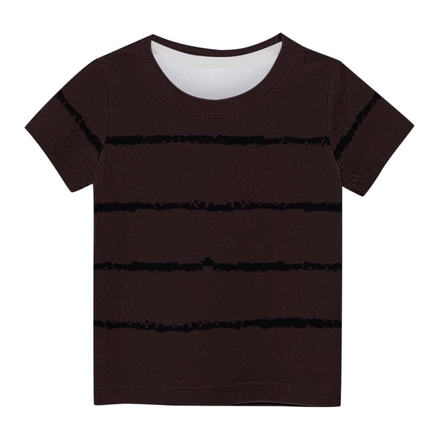 Yuyuzo T-Shirts pour Garçons et Filles, Manches Courtes, Col Rond, Rayé, Mignon, Été